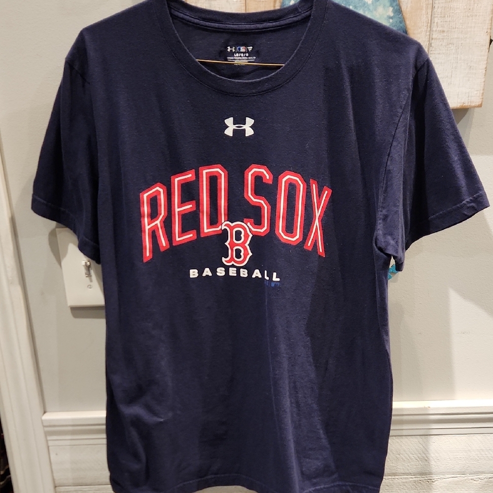 Under Armour Loose Heatgear Boston Redsox Baseball Men's Sz L T-shirt